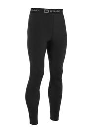 thumbnail: Zwarte jongens Stanno Junior thermo trainingsbroek van polyester met slim fit en elastische tailleband