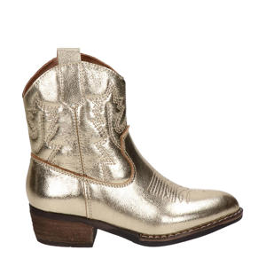   leren cowboylaarzen goud