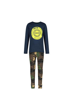   pyjama WOLF donkerblauw/army