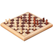 thumbnail: Philos houten schaak-dam set 32x32cm Houten schaak-/damset (32x32 cm)