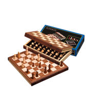 thumbnail: Philos reis schaakset hout 30x15,5 cm Reis schaakset hout (30x15,5cm)