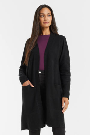 lang gebreid vest zwart