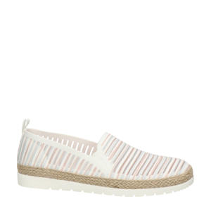 Bobs Flexapdrille 3.0  gestreepte espadrilles wit pastel