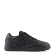 thumbnail: Zwarte jongens en meisjes New Balance 480 sneakers van leer-imitatieleer/voering: mesh/voetbed: eva met veters en effen