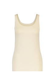 thumbnail: Zandkleurige dames NUKUS singlet Juba van polyamide met effen, ronde hals en glitters
