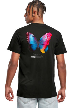 T-shirt met backprint zwart