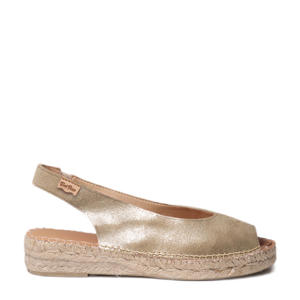 Erica  leren espadrilles goud