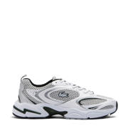 thumbnail: Wit en donkergroene heren Lacoste Storm 96 2K sneakers van mesh-imitatieleer/voering: textiel/voetbed: eva met veters