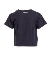 thumbnail: Zwart, wit en roze meisjes Papillon sportshirt van viscose met korte mouwen en ronde hals