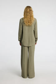 thumbnail: SELECTED FEMME linnen asymmetrische top blouse kaki