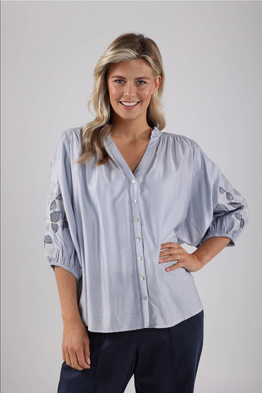 NUKUS blouse blauw