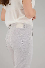 thumbnail: gardeur slim regular waist broek ecru