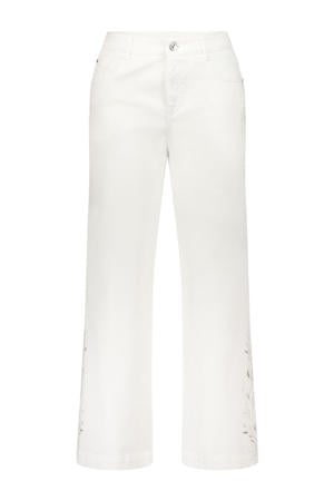wide leg jeans wit broderie
