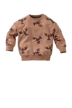 sweater Gavino bruin/oranje