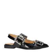 thumbnail: Nelson   lak slingback loafers zwart