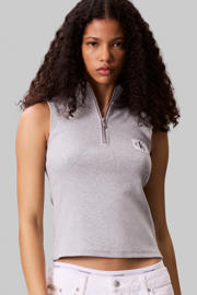 thumbnail: CALVIN KLEIN JEANS top grijs rib gebreid