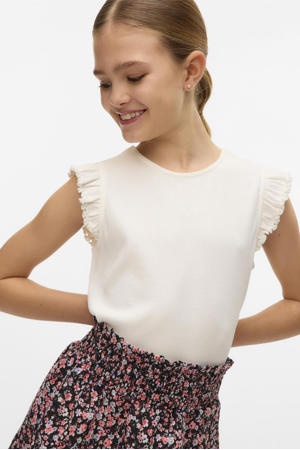 mouwloze top wit