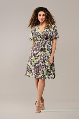 midi jurk taupe