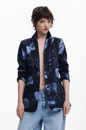 regular blazer donkerblauw