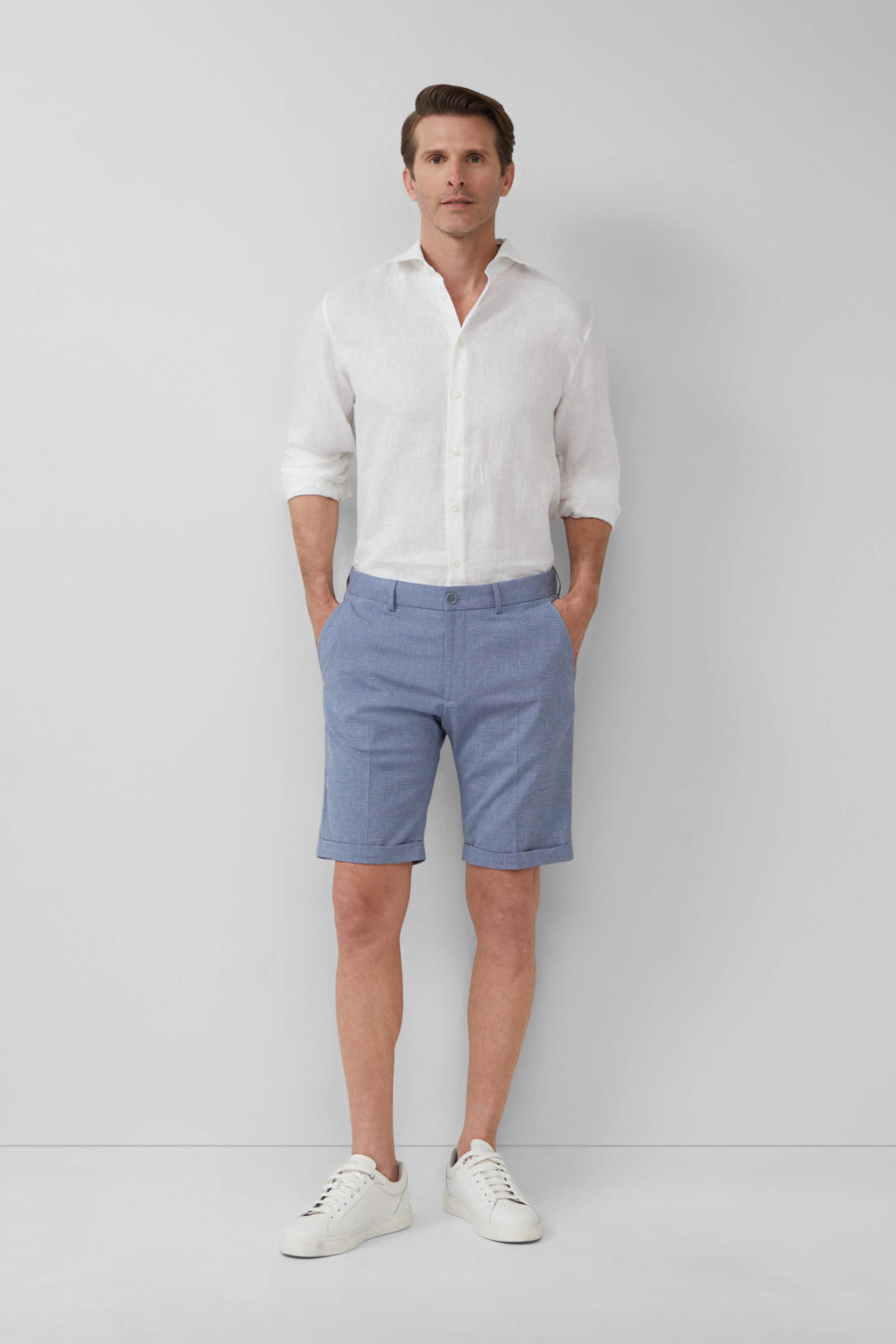 s.Oliver BLACK LABEL regular chino short donkerblauw