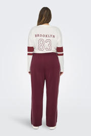 thumbnail: ONLY CARMAKOMA regular high waist casual broek donkerrood