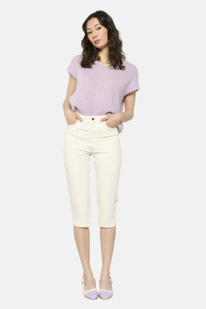 slim regular waist broek ecru