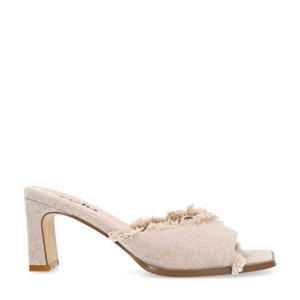   denim muiltjes beige