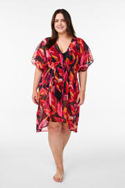 thumbnail: Zizzi strandtuniek SHUSI rood/zwart/roze