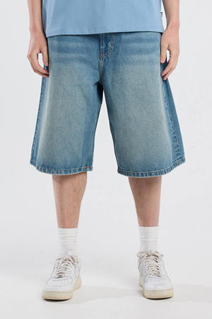 denim loose short blauw