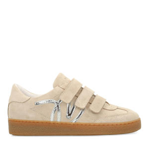   suède sneakers beige