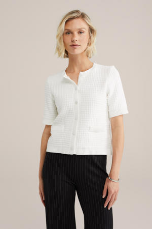 gebreid vest wit