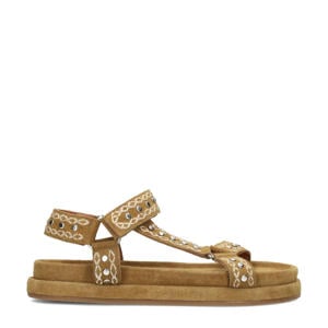 Mag suède sandalen cognac