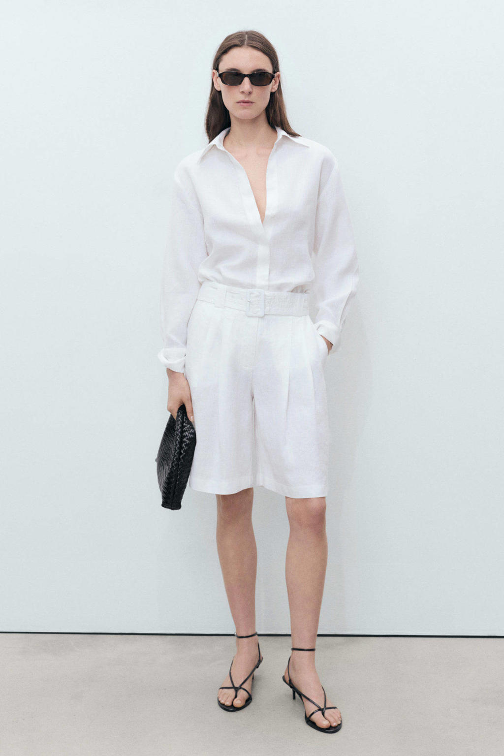 Mango linnen blouse wit
