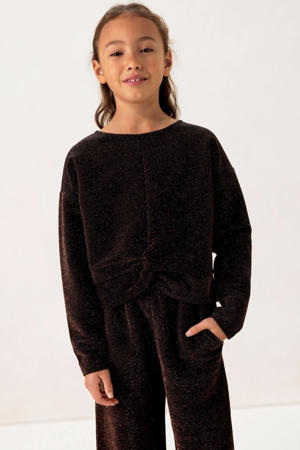 wide leg casual broek brons