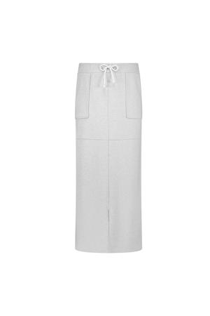 maxi rok lichtgrijs