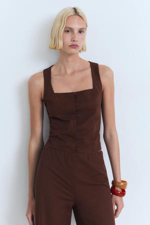gilet donkerbruin